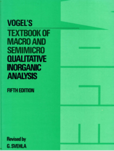 free pharmacy books Vogel’s Textbook of macro and semi micro qualitative inorganic analysis 